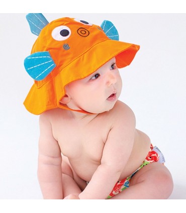 Bañador pañal y gorro con protección solar 6-12 meses Zoocchini
