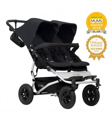 Carrito de bebé gemelar Duet 3.2 + 1 capazo Mountain Buggy