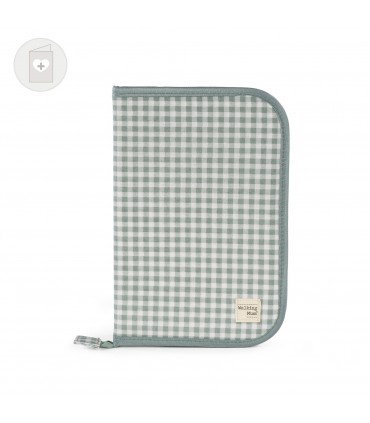 Funda libro nacimiento I love Vichy Walking Mum