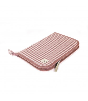Funda libro nacimiento I love Vichy Walking Mum