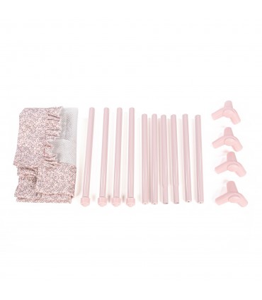 Cuna de viaje para muñecas Lili flor rosa Pasito a Pasito