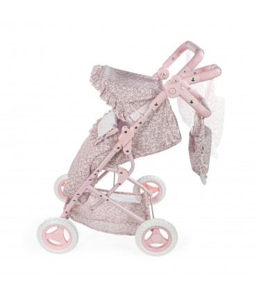 Silla de paseo muñecas Lili flor rosa Pasito a Pasito