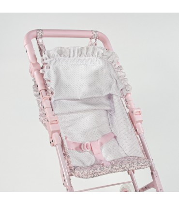 Silla de paseo muñecas Lili flor rosa Pasito a Pasito