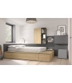Cama modular juvenil y escritorio abatible de Ros