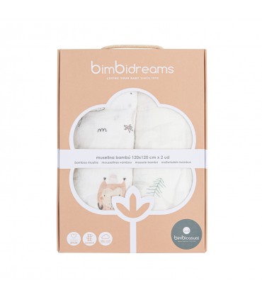 Muselinas bambú caja regalo Wonderland Bimbidreams