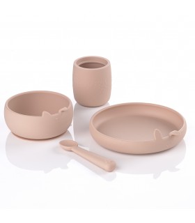 Vajilla infantil silicona Jané pale