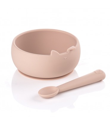 Set bol y cuchara de silicona Jané