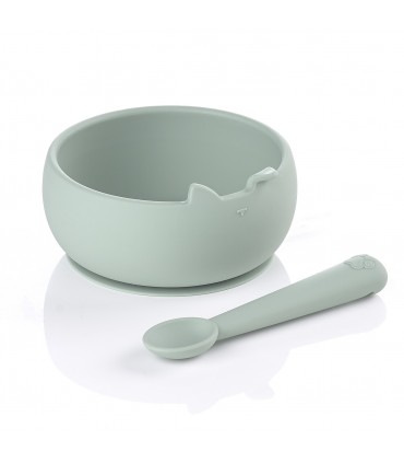 Set bol y cuchara de silicona Jané