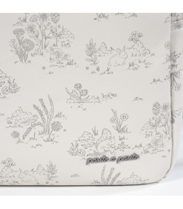 Bolso canastilla Toile de Jouy Pasito a Pasito