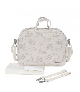 Bolso canastilla Toile de Jouy Pasito a Pasito