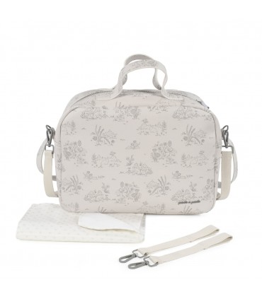 Bolso canastilla Toile de Jouy Pasito a Pasito