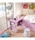 Cama compacta infantil con armario esquinero y escritorio Ros 20