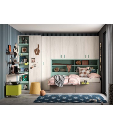 Habitación juvenil completa Ros Composición 06