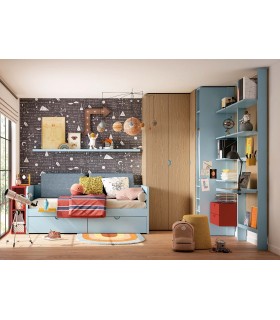 Cama compacta con cajones Ros Composición 03