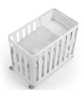 Minicuna colecho Doco Sleeping blanco con textil Cotinfant