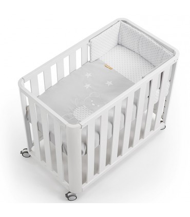 Minicuna colecho Doco Sleeping blanco con textil Cotinfant