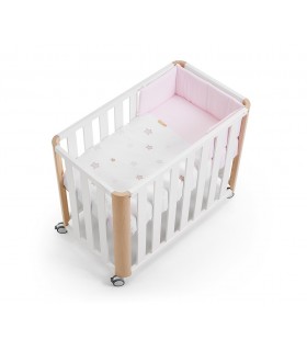 Minicuna colecho Doco Sleeping blanco natural con textil Cotinfant