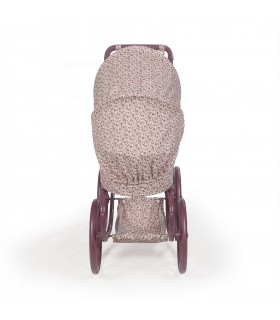 Carro de muñecas cuco ruedas grandes Cherry flores