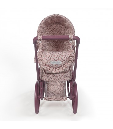 Carro de muñecas cuco ruedas grandes Cherry flores