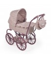Carro de muñecas cuco ruedas grandes Cherry flores