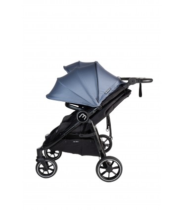 Cochecito gemelar Easy Twin 4 Negro + 1 capazo Baby Monsters