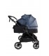 Cochecito gemelar Easy Twin 4 Negro + 1 capazo Baby Monsters