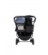 Cochecito gemelar Easy Twin 4 Negro + 1 capazo Baby Monsters