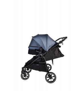 Cochecito gemelar Easy Twin 4 Negro + 1 capazo Baby Monsters