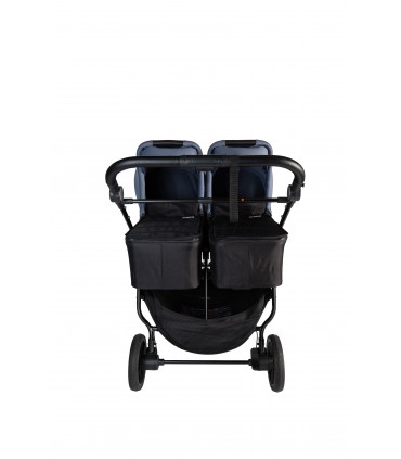 Cochecito gemelar Easy Twin 4 Negro + 1 capazo Baby Monsters