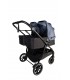 Cochecito gemelar Easy Twin 4 Negro + 1 capazo Baby Monsters