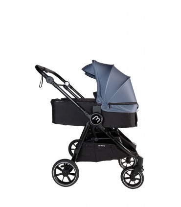 Cochecito gemelar Easy Twin 4 Negro + 1 capazo Baby Monsters
