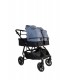 Cochecito gemelar Easy Twin 4 Negro + 1 capazo Baby Monsters