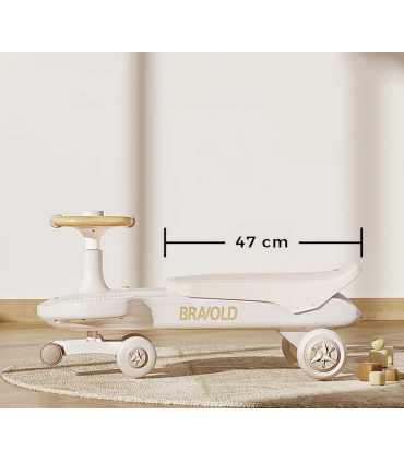 Bravold Long Rider Patín Infantil con luz, música y ruedas silenciosas