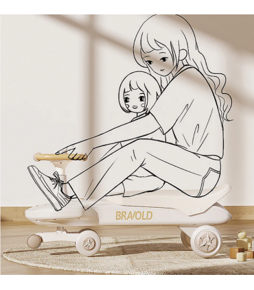 Bravold Long Rider Patín Infantil con luz, música y ruedas silenciosas