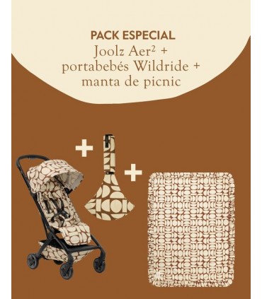 Silla Joolz Aer2 Wildride Boho con Portabebé y Manta Picnic